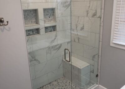Bathroom shower installation for a remodel in Spring Hill